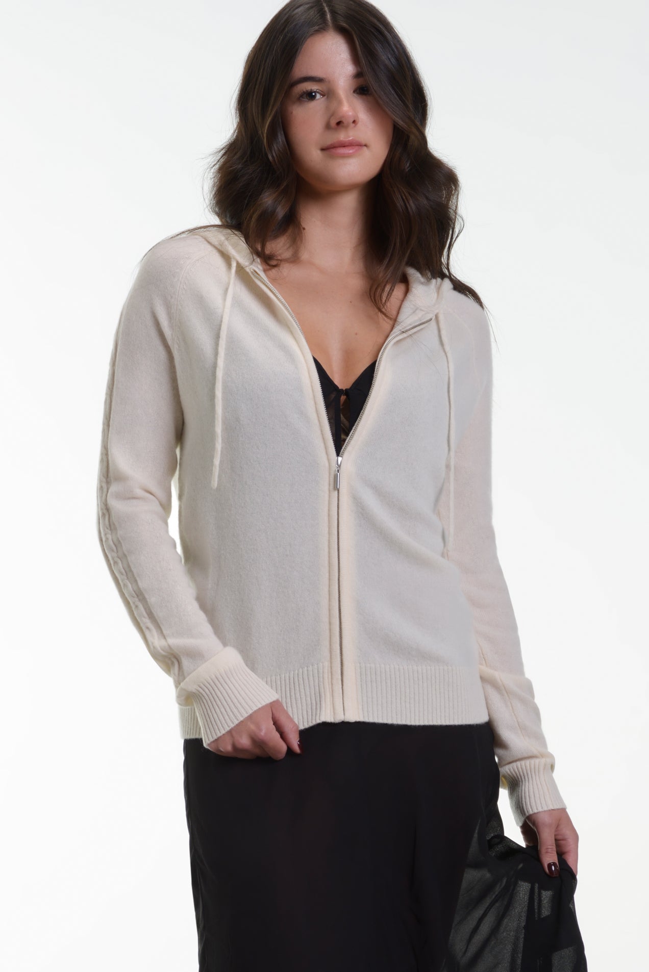 Cardigan à capuche Terra - 100% cachemire